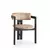 Hanah Home Trpezarijska stolica 58x76x49cm Crno-Bež