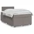 Vidaxl Box spring postelja z vzmetnico taupe 120x190 cm blago