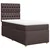 vidaXL vidaXL Box spring postelja z vzmetnico temno rjava 100x200 cm blago, (21292096)
