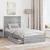 Krevet s od storage Siva Sonoma 100 x 200 cm Konstruirano drvo