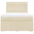 Vidaxl Box spring postelja z vzmetnico krem 140x200 cm blago