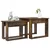 vidaXL Set kavno mizico 2 pcs Dimljeni oreh Konstruiran les