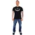HARVEY MILLER Majica svetlo modra/črna/bela