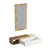 Hanah home Polica 82x15,8x29,6cm Bež-Bela