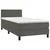 Vidaxl Box spring postelja z vzmetnico LED temno siva 100x200 cm žamet