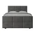 Livetastic BOXSPRING POSTELJA 140 cm  x 200 cm , les, kovina, umetna masa, tekstil antracit