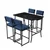Hanah Home Set barskih stolova i stolica, 110 x 70 x 92 cm, 5 delova, Teget