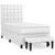 Greatstore Box spring postelja z vzmetnico bel 90x190 cm umetno usnje