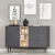 HANAH HOME Komoda Naturel Anthracite
