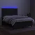 shumee Box spring postelja z vzmetnico LED črna 140x190 cm blago