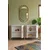 Hanah Home komoda Ilay 150, 150 cm, bela / travertin / srebrna