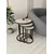 Hanah Home set od 3 pomoćna stola Milas 3, crni / travertin