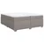 Vidaxl Box spring postelja z vzmetnico taupe 200x200 cm blago