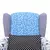 VIDAXL udobni fotelj modro/bel