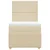Vidaxl Box spring postelja z vzmetnico krem 90x190 cm blago