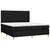 vidaXL Box spring postelja z vzmetnico LED črna 160x200 cm blago