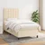 shumee Box spring postelja z vzmetnico krem 90x190 cm blago