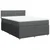 Vidaxl Box spring posteljni z vzmetnico temno siv 140x190 cm blago