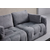 Atelier del Sofa Ugaona garnitura Amaris, 180x120x65 cm, Siva