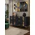 Hanah Home komoda Mia 120, 120 cm, antracit / zlatna