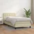 Vidaxl Box spring postelja z vzmetnico krem 90x190 cm umetno usnje
