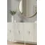 Hanah Home komoda Ayshe 150, 150 cm, bela / travertin / srebrna
