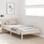 vidaXL Posteljni okvir s headboard 100x200 cm Trden borov les