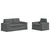 Set sofe 2 pcs Tamno siva 182 x 80 x 82 cm tkanina