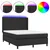 Vidaxl Box spring postelja z vzmetnico LED črna 140x190 cm um. usnje