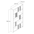 Hanah Home Polica 90x180x20cm Bela