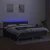 Vidaxl Box spring postelja z vzmetnico LED temno siva 160x200 cm blago