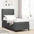 Vidaxl LED Box Spring Postelja Temno siva 80 x 200 cm blago