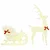 Reindeer vuče saonice Topla bijela 70 x 26 x 130 cm Akril