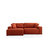 Atelier del Sofa Ugaona garnitura Pirlo 145x43x206cm Narandžasta
