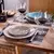 Stripes placemat, 42 x 32 cm, vinyl, beige/black - Saleen