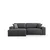 Atelier del Sofa Ugaona garnitura Pirlo 145x43x206cm Tamnosiva