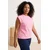 Trendyol Curve Ženska majica TBBSS26BF00013, Roze