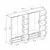 Hanah Home ormar sa reflektujućim staklom Nisa 20651, 270 cm, dore