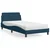 Krevet s madracem Dover plavi 100 x 200 cm baršunasti
