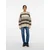 VERO MODA Pulover VMAMPLE ecru/čokolada/antracit