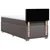 Vidaxl Box spring postelja z vzmetnico siva 90x190 cm umetno usnje