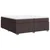 Vidaxl Box spring postelja z vzmetnico temno rjav 200x200 cm blago