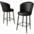 HANAH HOME Set 2 barske stolice Uras Black
