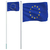 Europska zastava i jarbol 6,08 m aluminijski