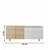 Hanah Home komoda Ravenna Modern 180, 180 cm, hrast Sapphire / bela