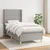 Vidaxl Box spring postelja z vzmetnico svetlo siva 80x200 cm blago