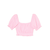 Cropp - Crop top s printom - pastelno pink