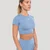 GymBeam Women‘s Flow Crop Top Azure