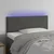 Vidaxl LED posteljno vzglavje temno sivo 90x5x78/88 cm žamet