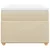 Vidaxl Box spring postelja z vzmetnico krem 90x190 cm blago